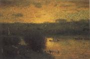 George Inness Sunset on the Passaic oil on canvas